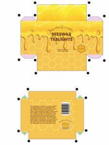 Bee Hive Candle Dieline